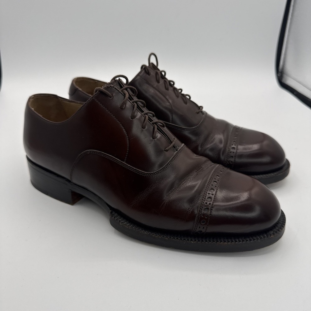 Cole Haan City Brown Leather Oxford Dress Shoes Men's 6.5 E Wide Style 09951